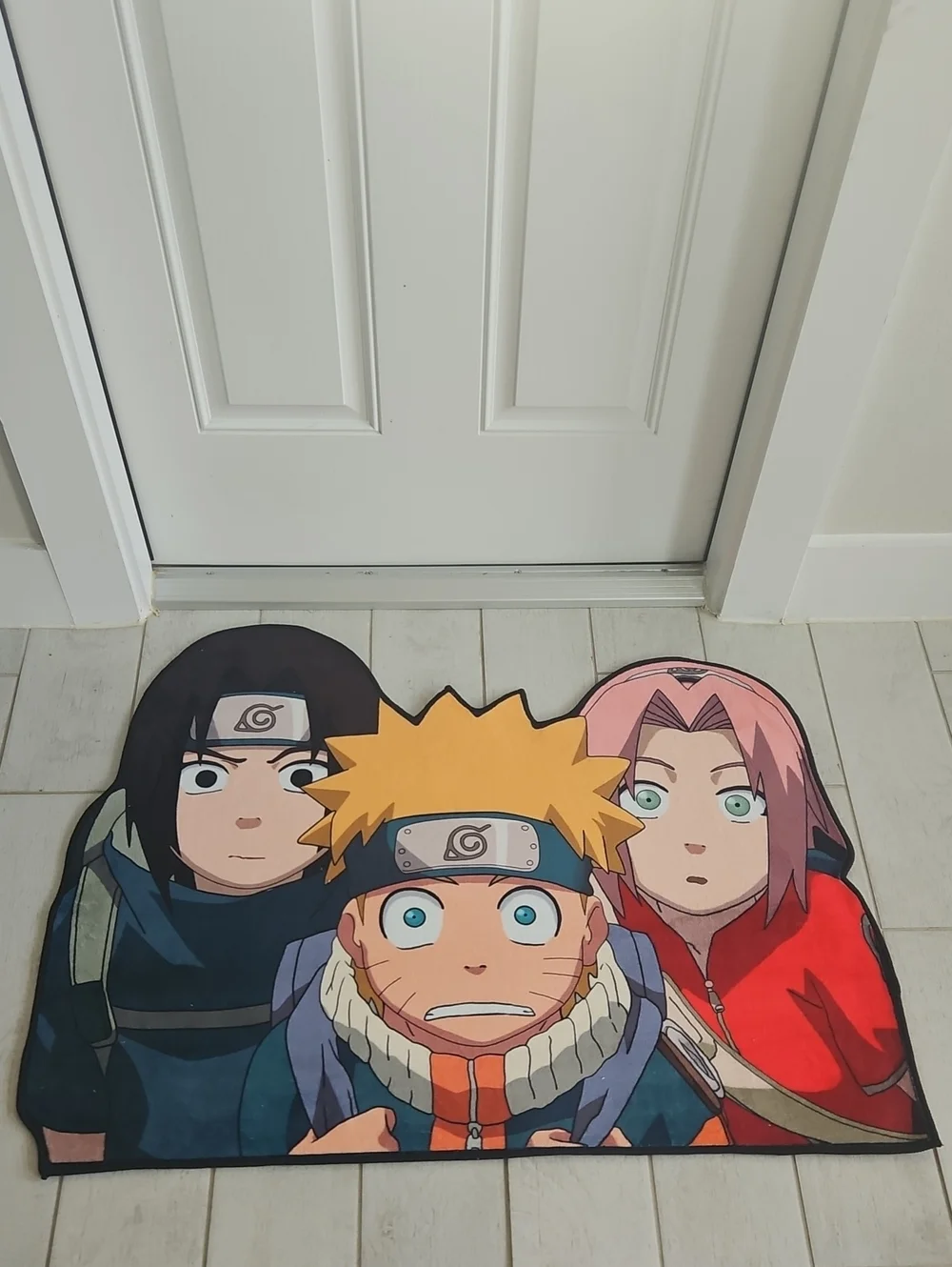 Naruto Shippuden Trio Door Mat - Yellow, Pink, Red, Blue